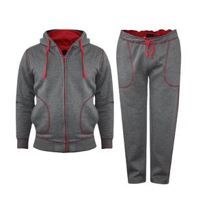 Survêtements personnalisés en gros à capuche, tenues décontractées unies, ensembles de jogging chauds et doux, survêtements de fitness en coton brodés - Product Image 1