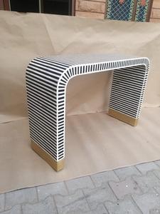 Muebles con incrustaciones de hueso, taburete con incrustación lateral de hueso, servicios personalizados disponibles de la empresa de fabricación india - Product Image 6