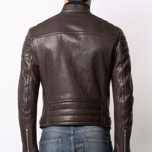 Fully Customized Custom Logo Men Motorbike Leather Jacket High Quality Quick Dry Genuine Leather Motorbike Jacket - Product Image 4