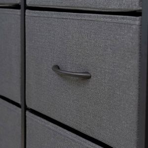 Modern 8 Drawer Fabric Dresser MDF Storage Cabinet Bedroom Furniture - Product Image 5