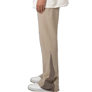 Pantalones de chándal apilados con logotipo personalizado para hombre, ropa de calle con bolsillo, pantalones de chándal para hombre, pantalones de chándal apilados acampanados - Product Image 3