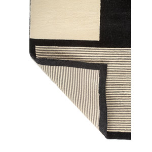 Alfombra de Lana Anudada a Mano Aiwl-3066, Color Marfil, Diseño Geométrico Boho Rectangular, para Entrada, Pasillo, Estilo Abstracto Tabriz, Hecha a Mano - Product Image 5