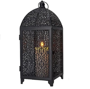 Vintage Promotion Metal <b>Black</b> <b>Lantern</b> With Smooth Finished Wedding Home Indoor Outdoor Garden Decorative <b>Candle</b> Holder - Product Image 1