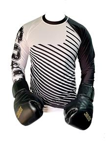 Rashguard de entrenamiento de manga larga BJJ, diseño personalizado, camisetas deportivas Unisex y ropa de gimnasio, Spandex/poliéster, estampado de transferencia de calor - Product Image 3