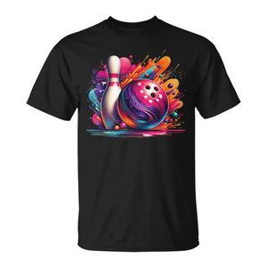 T-Shirt Colorata e Divertente a Tema Bowling per Uso Promozionale - Product Image 1