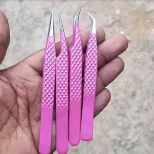 Pinces à épiler personnalisées anti-magnétiques, à pointe lisse, pour extensions de cils en fibre, en acier inoxydable, avec logo personnalisé - Product Image 2