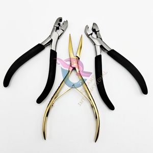 Ensemble de pinces plates en acier inoxydable personnalisées professionnelles outils de coiffure durables de haute qualité pour extensions de cheveux - Product Image 4