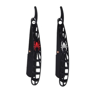 Maquinilla de afeitar de peluquero con borde de acero recto clásico, cuchillo de afeitar plegable, mango de madera, cuerpo facial de seguridad Manual de acero inoxidable único - Product Image 2