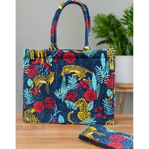 Bolso de hombro de cuero azul marino Dmitri Ranthambore para mujer - Product Image 1