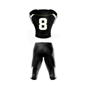 Maillot de football américain personnalisable de haute qualité 100 % polyester à manches courtes, séchage rapide, respirant, pour équipe - Product Image 2