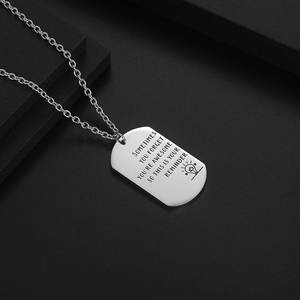 Collar con Colgante de Acero Inoxidable 316L Personalizado, Joyería Fina, Collares Lisos para Grabar - Product Image 2