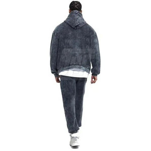 ชุดวอร์มโอเวอร์ไซส์ผู้ชาย ผ้าระบายอากาศ ล้างสีแบบ Acid Wash สำหรับแฟชั่นสตรีทและการใช้งานในชีวิตประจำวัน - Product Image 2