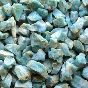 Piedra Natural de Larimar en Bruto con Rayas, Grava Cruda al por Mayor, Certificada por GIA, Azul Cielo, 10-50mm, Gema para Joyería - Product Image 1