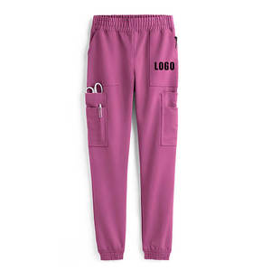 Ensembles d'uniformes médicaux unisexes à manches courtes en coton tissé, vêtements médicaux à détection d'aiguilles, thermocollés sans couture pour hôpitaux - Product Image 4