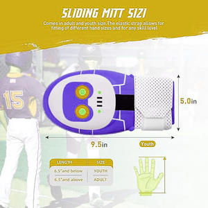 Personnalisable brillant Harry Sports Baseball mitaines coulissantes en cuir néoprène matériel Logo personnalisé usage professionnel paume - Product Image 2