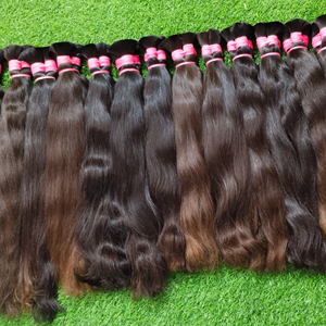 Extensiones de Cabello Humano Remy Indio Virgen Marrón Claro Premium, Liso Sedoso, Ondulado, Doble Trama, Textura Rizada - Product Image 1