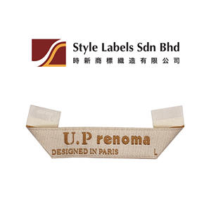 Étiquettes en damassé tissé de qualité, pliées en biais, bords découpés au laser, lavables, étiquettes en tissu pour vêtements, sacs, étiquette personnalisée pour ajouter un logo - Product Image 2