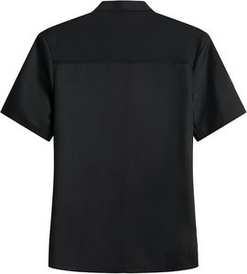 Men Chef Uniform with <b>Stand</b> Collar Double Row Buttons and Patch Pocket Cotton Polyester fabric Breathable Comfort Fit - Product Image 3