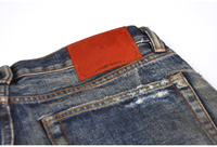 Lotfeel Jeans en denim vintage de haute qualité, marque de créateur, jeans déchirés pour hommes, denim stretch à ourlet brut