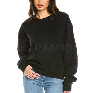 เสื้อสเวตเตอร์ขนแกะเชอร์ปาสำหรับผู้หญิงเสื้อกันลมผ้าฝ้ายระบายอากาศและสไตล์ลำลองออกแบบโลโก้ได้ตามต้องการสำหรับฤดูหนาว - Product Image 1