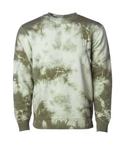 Sudadera de cuello redondo teñida con pigmento de algodón 100% de peso medio para invierno de talla grande Independent Trading Co PRM3500 patrón impreso - Product Image 5