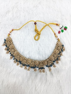 Bijoux ras du cou de mariée ensemble de colliers ras du cou en cristal indien pour femmes fabrique des bijoux en gros, - Product Image 4