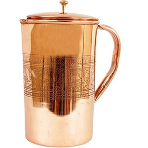 Gran oferta con jarra de almacenamiento de agua de Metal de cobre con acabado único, accesorios de cocina, mesa de agua, servicio de agua y jarra elegante - Product Image 4