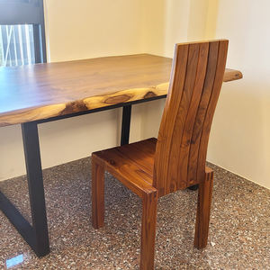 เก้าอี้ทานข้าวไม้สักคลาสสิกสมัยใหม่ ดีไซน์ตามหลักสรีรศาสตร์ เฟอร์นิเจอร์ห้องอาหารที่ทนทาน - Product Image 1