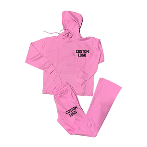 Survêtement en molleton personnalisé avec logo, unisexe, à capuche, manches longues, couleur unie, vêtements décontractés, automne, 100% coton, respirant, coupe régulière, adultes - Product Image 3