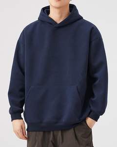 Sweat à capuche à épaules tombantes personnalisé pour homme, 100% coton, de haute qualité, streetwear, fermeture éclair, techniques de lavage, surdimensionné, en vente - Product Image 3
