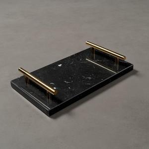 Top Selling Stone-<b>Crafted</b> Custom Tray with Handle for Serving Metal Candle Holders Lanterns Candle Jars - Product Image 1