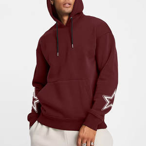 Sweat à capuche streetwear homme en polyester/coton brodé et imprimé numériquement, manches longues, épais, pour l'hiver, prix de gros abordable - Product Image 1