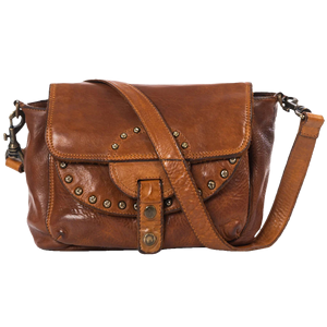 Bolso bandolera de cuero con tachuelas para mujer GangesGrain - Product Image 1