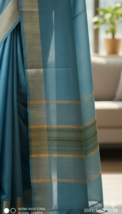 Sari en soie Tussar multicolore élégant pour femmes, avec une riche artistry et un style de tissage traditionnel haut de gamme d'Inde - Product Image 4