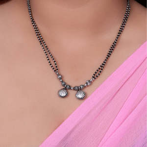 "Geometric Rhodium-Plated Pendant Necklace for Women with Turquoise <b>Emerald</b> Freshwater Pearl Accents" - Product Image 4