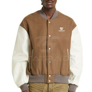 Chaqueta Varsity de Invierno para Hombre, Diseño Personalizado, Tejido de Lona, Cuello Alto, Logotipo Frontal, Resistente al Viento, Transpirable, Precio Razonable - Product Image 1