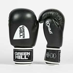 Gants de kick-boxing à demi-doigts avec logo personnalisé, style thaïlandais, pour l'entraînement, en cuir, disponibles en tailles 6oz, 10oz, 12oz, 14oz - Product Image 1
