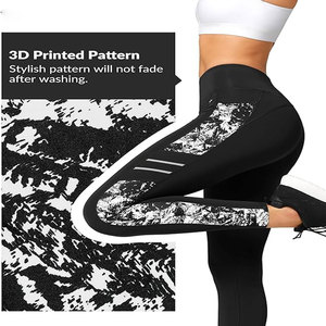 Medias de entrenamiento de gimnasio de secado rápido ecológicas transpirables súper elásticas de cintura alta para mujer - Product Image 4