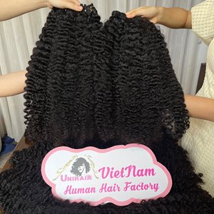 Bundles de cheveux bouclés Cheveux cambodgiens bruts non transformés vierges Kinky Curly Bundles avec extensions de cheveux humains - Product Image 1