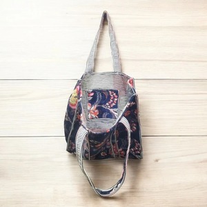 Sac fourre-tout vintage matelassé en velours d'hiver pour femme, doublure en toile, fermeture éclair, léger, pour voyage, shopping, design tendance, bleu marine - Product Image 2