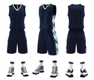 Hot Sale Customized Basketball Uniforms Breathable <b>Blue</b> Black Polyester Sportswear Sizes XS to 5XL Sublimation Printed - Product Image 5