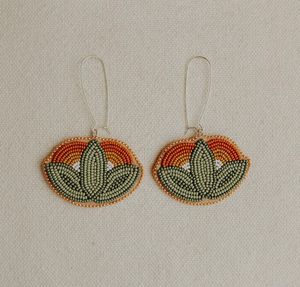 Nuevos pendientes de cuentas de flores bohemias a la moda, Pendientes colgantes de semillas de arroz hechos a mano para fiesta, joyería decorativa de moda de Año Nuevo - Product Image 4