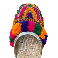 Vente chaude Produit Khussa Chaussures pour Femmes Intérieur Plat Léger Couleurs Mixtes Pakistanais Punjabi Femme À La Main Khussa Chaussures