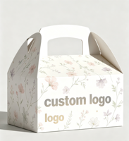 Boîtes cadeaux en carton ondulé imprimées sur mesure, emballages écologiques recyclables pour les faveurs de mariage, sacs promotionnels pour les achats