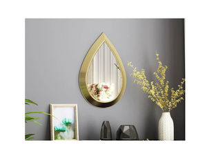 Miroir mural encadrée, miroir mural en métal doré antique, parfait pour le salon, la chambre à coucher - Product Image 4