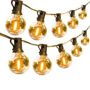 Party Garland Warm White Clear Vintage Bulbs Decorative Outdoor 50FT Fairy String Light G40 Globe lights in manufacturer Vietnam