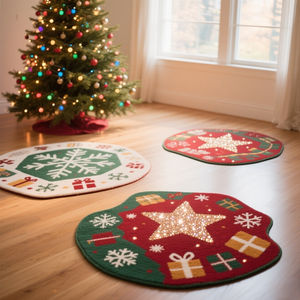 ผ้าคลุมฐานต้นคริสต์มาส ผ้ากำมะหยี่เนื้อนุ่ม รูปทรงกลม สำหรับตกแต่งเทศกาลคริสต์มาส ใช้คลุมฐานต้นคริสต์มาส ตกแต่งบ้าน งานปาร์ตี้ - Product Image 6