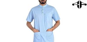 Uniformes d'infirmière à logo personnalisé OEM Costumes de gommage pour hommes Ensembles d'uniformes à manches courtes pour médecins et hôpitaux Combinaisons respirantes à col montant - Product Image 5