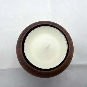 Bol de bougie en bois artisanal de haute qualité avec un design unique pour la décoration intérieure de luxe de haute qualité et des prix bon marché de l'Inde - Product Image 2