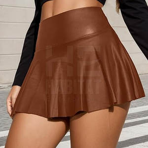 Faldas de cuero genuino más vendidas para mujer, tela ligera, hechas con cuero de alta calidad. - Product Image 4